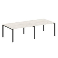 Metal System Style БП.ПРГ-2.3 (Дуб Наварра/антрацит) Переговорный стол (2 столешницы) на П-образном м/к