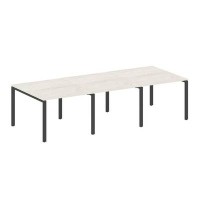 Metal System Style БП.ПРГ-3.1 (Дуб Наварра/черный) Переговорный стол (3 столешницы) на П-образном м/к