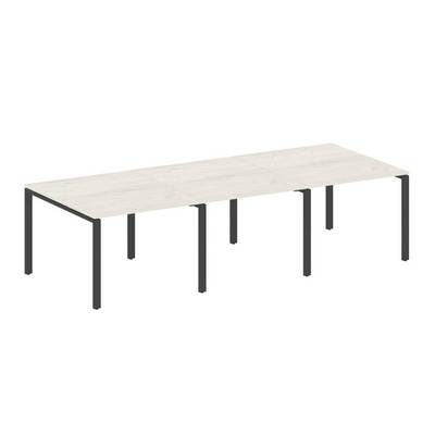 Metal System Style БП.ПРГ-3.1 (Дуб Наварра/черный) Переговорный стол (3 столешницы) на П-образном м/к