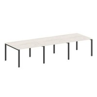 Metal System Style БП.ПРГ-3.2 (Дуб Наварра/черный) Переговорный стол (3 столешницы) на П-образном м/к