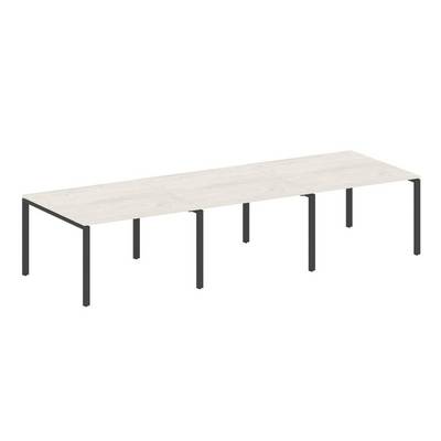 Metal System Style БП.ПРГ-3.2 (Дуб Наварра/черный) Переговорный стол (3 столешницы) на П-образном м/к