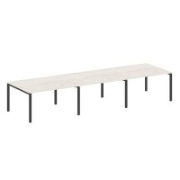 Metal System Style БП.ПРГ-3.3 (Дуб Наварра/черный) Переговорный стол (3 столешницы) на П-образном м/к