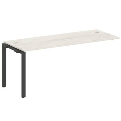 Metal System Style БП.ПРС-СП-1.5 (Дуб Наварра/черный) Проходной наборный элемент рабочей станции на П-образном м/к (проходная опора Б.ОСП-72, столешница, комплект траверс)