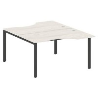 Metal System Style БП.РАС-СА-2.2 (Дуб Наварра/антрацит) Рабочая станция криволинейная на П-образном м/к