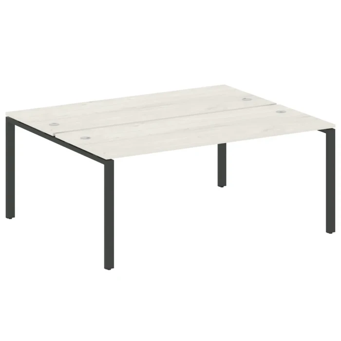 Б.РАС-СП-2.5 Рабочая станция на П-образном м/к, дуб наварра, металл черный