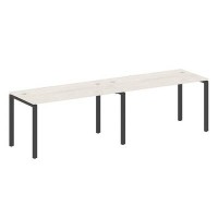 Metal System Style БП.СМ-2.3 (Дуб Наварра/антрацит) Рабочая станция на 2 раб.места на П-образном м/к