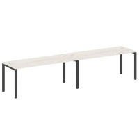 Metal System Style БП.СМ-2.5 (Дуб Наварра/антрацит) Рабочая станция на 2 раб.места на П-образном м/к