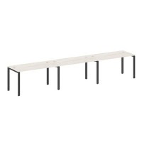 Metal System Style БП.СМ-3.3 (Дуб Наварра/антрацит) Рабочая станция на 3 раб.места на П-образном м/к