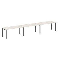 Metal System Style БП.СМ-3.4 (Дуб Наварра/антрацит) Рабочая станция на 3 раб.места на П-образном м/к