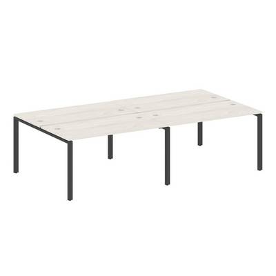 Metal System Style БП.СМ-4.3 (Дуб Наварра/антрацит) Рабочая станция на 4 раб.места на П-образном м/к