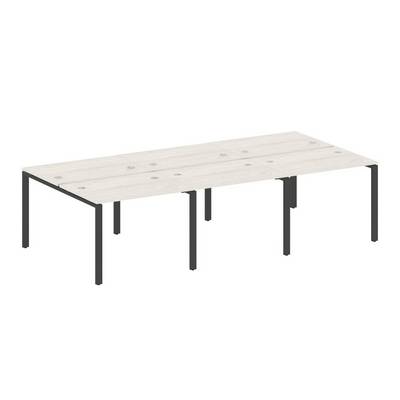 Metal System Style БП.СМ-6.1 (Дуб Наварра/антрацит) Рабочая станция на 6 раб.мест на П-образном м/к