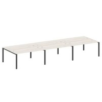 Metal System Style БП.СМ-6.4 (Дуб Наварра/антрацит) Рабочая станция на 6 раб.мест на П-образном м/к