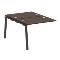 Metal System Style БА.ПРС-СП-2.1 (Венге цаво/черный) Проходной наборный элемент рабочей станции на А-образном м/к (проходная опора Б.ОСП-147, две столешницы, два комплекта траверс)