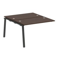 Metal System Style БА.ПРС-СП-2.2 (Венге цаво/черный) Проходной наборный элемент рабочей станции на А-образном м/к (проходная опора Б.ОСП-147, две столешницы, два комплекта траверс)