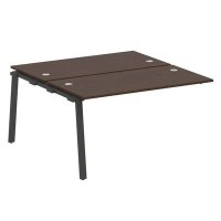 Metal System Style БА.ПРС-СП-2.3 (Венге цаво/черный) Проходной наборный элемент рабочей станции на А-образном м/к (проходная опора Б.ОСП-147, две столешницы, два комплекта траверс)