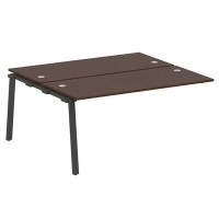 Metal System Style БА.ПРС-СП-2.4 (Венге цаво/черный) Проходной наборный элемент рабочей станции на А-образном м/к (проходная опора Б.ОСП-147, две столешницы, два комплекта траверс)