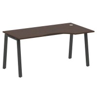 Metal System Style БА.СА-1 Пр (Венге цаво/черный) Стол криволинейный правый на А-образном м/к