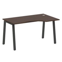 Metal System Style БА.СА-2 Пр (Венге цаво/черный) Стол криволинейный правый на А-образном м/к