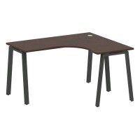 Metal System Style БА.СА-3 Пр (Венге цаво/черный) Стол криволинейный правый на А-образном м/к