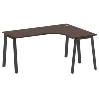 Metal System Style БА.СА-4 Пр (Венге цаво/черный) Стол криволинейный правый на А-образном м/к
