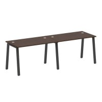 Metal System Style БА.СМ-2.2 (Венге цаво/черный) Рабочая станция на 2 раб.места на А-образном м/к