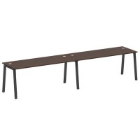 Metal System Style БА.СМ-2.5 (Венге цаво/черный) Рабочая станция на 2 раб.места на А-образном м/к