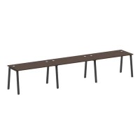 Metal System Style БА.СМ-3.3 (Венге цаво/черный) Рабочая станция на 3 раб.места на А-образном м/к