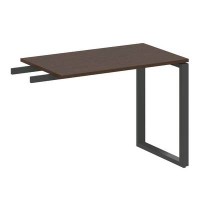 Metal System Style БО.ПР-3 (Венге цаво/черный) Приставной элемент на О-образном м/к (используется в качестве брифинга или боковой приставки)