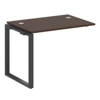 Metal System Style БО.ПРС-СП-1.1 (Венге цаво/черный) Проходной наборный элемент рабочей станции  на О-образном м/к  (проходная опора Б.ОСП-72, столешница, комплект траверс)