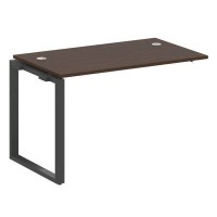 Metal System Style БО.ПРС-СП-1.2 (Венге цаво/черный) Проходной наборный элемент рабочей станции на О-образном  м/к(проходная опора Б.ОСП-72, столешница, комплект траверс)