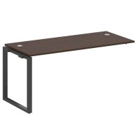 Metal System Style БО.ПРС-СП-1.4 (Венге цаво/черный) Проходной наборный элемент рабочей станции на О-образном м/к (проходная опора Б.ОСП-72, столешница, комплект траверс)