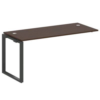 Metal System Style БО.ПРС-СП-1.4 (Венге цаво/черный) Проходной наборный элемент рабочей станции на О-образном м/к (проходная опора Б.ОСП-72, столешница, комплект траверс)