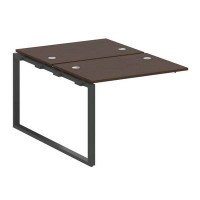 Metal System Style БО.ПРС-СП-2.1 (Венге цаво/черный) Проходной наборный элемент рабочей станции на О-образном м/к (проходная опора Б.ОСП-147, две столешницы, два комплекта траверс)