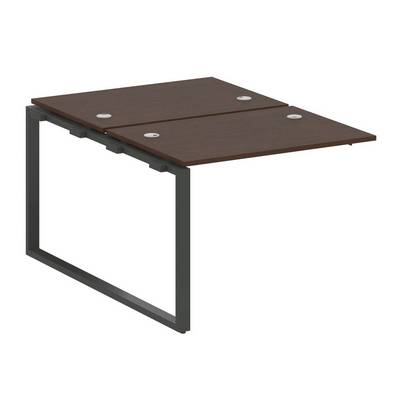 Metal System Style БО.ПРС-СП-2.1 (Венге цаво/черный) Проходной наборный элемент рабочей станции на О-образном м/к (проходная опора Б.ОСП-147, две столешницы, два комплекта траверс)