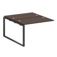 Metal System Style БО.ПРС-СП-2.2 (Венге цаво/черный) Проходной наборный элемент рабочей станции на О-образном м/к (проходная опора Б.ОСП-147, две столешницы, два комплекта траверс)