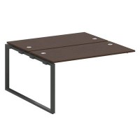 Metal System Style БО.ПРС-СП-2.3 (Венге цаво/черный) Проходной наборный элемент рабочей станции на О-образном м/к (проходная опора Б.ОСП-147, две столешницы, два комплекта траверс)