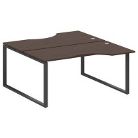 Metal System Style БО.РАС-СА-2.1 (Венге цаво/черный) Рабочая станция криволинейная на О-образном м/к