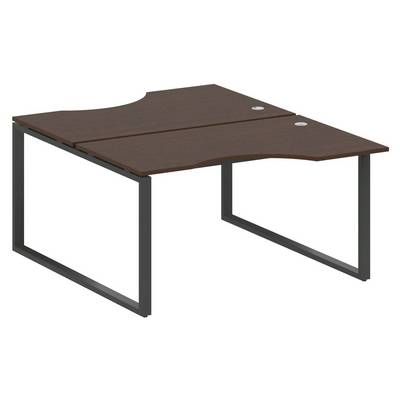 Metal System Style БО.РАС-СА-2.2 (Венге цаво/черный) Рабочая станция криволинейная на О-образном м/к