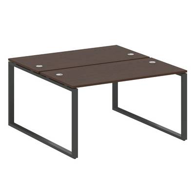 Metal System Style БО.РАС-СП-2.3 (Венге цаво/черный) Рабочая станция на О-образном м/к