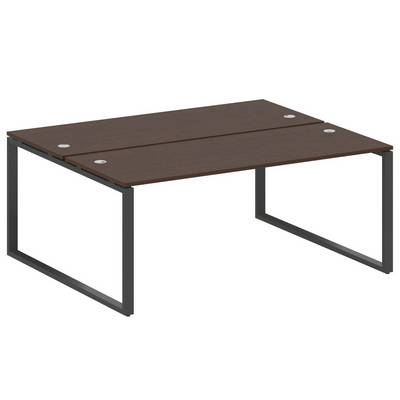 Metal System Style БО.РАС-СП-2.5 (Венге цаво/черный) Рабочая станция на О-образном м/к