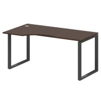 Metal System Style БО.СА-1 Л (Венге цаво/антрацит) Стол криволинейный левый на О-образном м/к