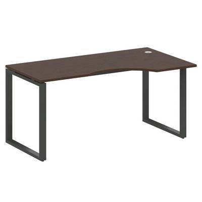 Metal System Style БО.СА-1 Пр (Венге цаво/антрацит) Стол криволинейный правый на О-образном м/к