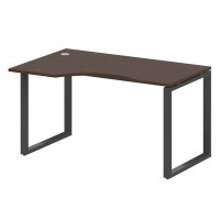 Metal System Style БО.СА-2 Л (Венге цаво/антрацит) Стол криволинейный левый на О-образном м/к