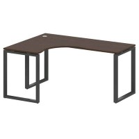 Metal System Style БО.СА-4 Л (Венге цаво/черный) Стол криволинейный левый на О-образном м/к