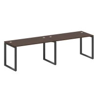 Metal System Style БО.СМ-2.3 (Венге цаво/черный) Рабочая станция на 2 раб.места на О-образном м/к