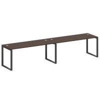 Metal System Style БО.СМ-2.5 (Венге цаво/черный) Рабочая станция на 2 раб.места на О-образном м/к