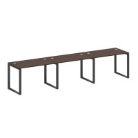 Metal System Style БО.СМ-3.2 (Венге цаво/черный) Рабочая станция на 3 раб.места на О-образном м/к