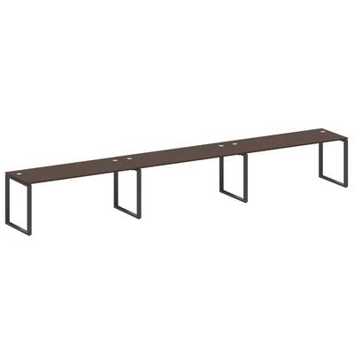 Metal System Style БО.СМ-3.5 (Венге цаво/черный) Рабочая станция на 3 раб.места на О-образном м/к