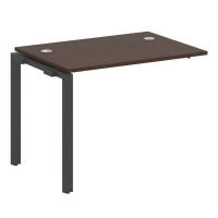 Metal System Style БП.ПРС-СП-1.1 (Венге цаво/черный) Проходной наборный элемент рабочей станции на П-образном м/к (проходная опора Б.ОСП-72, столешница, комплект траверс)