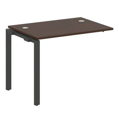 Metal System Style БП.ПРС-СП-1.1 (Венге цаво/черный) Проходной наборный элемент рабочей станции на П-образном м/к (проходная опора Б.ОСП-72, столешница, комплект траверс)